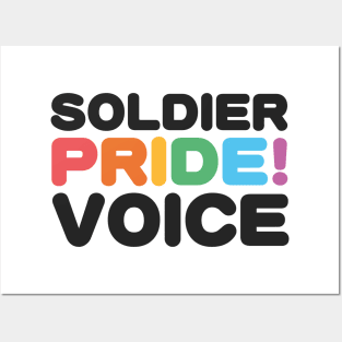 Soldier, Pride, Voice - LGBTQIAP+ Veteran Posters and Art